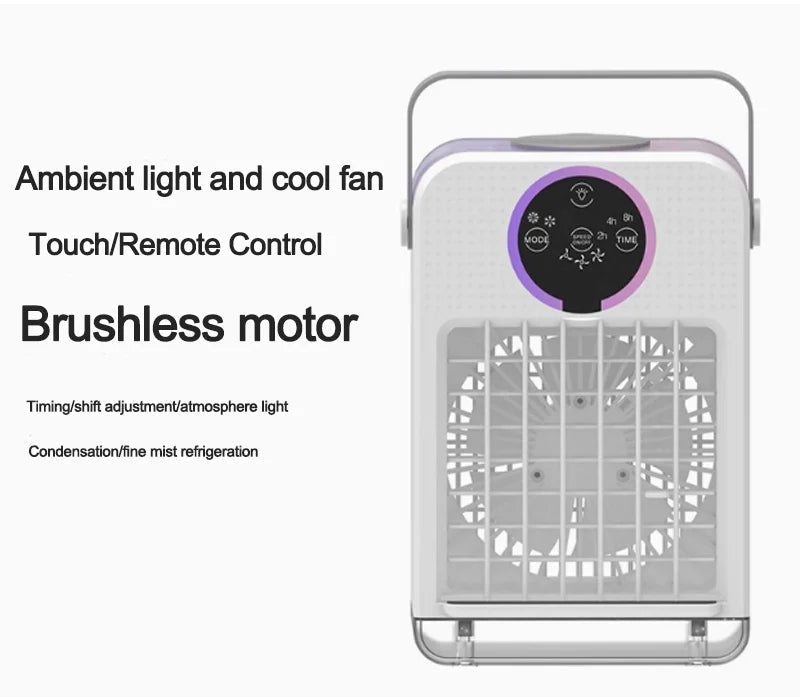 Compact Misting Fan | Touchscreen Control with Adjustable Speed | Portable Cooling Solution for Personalized Comfort