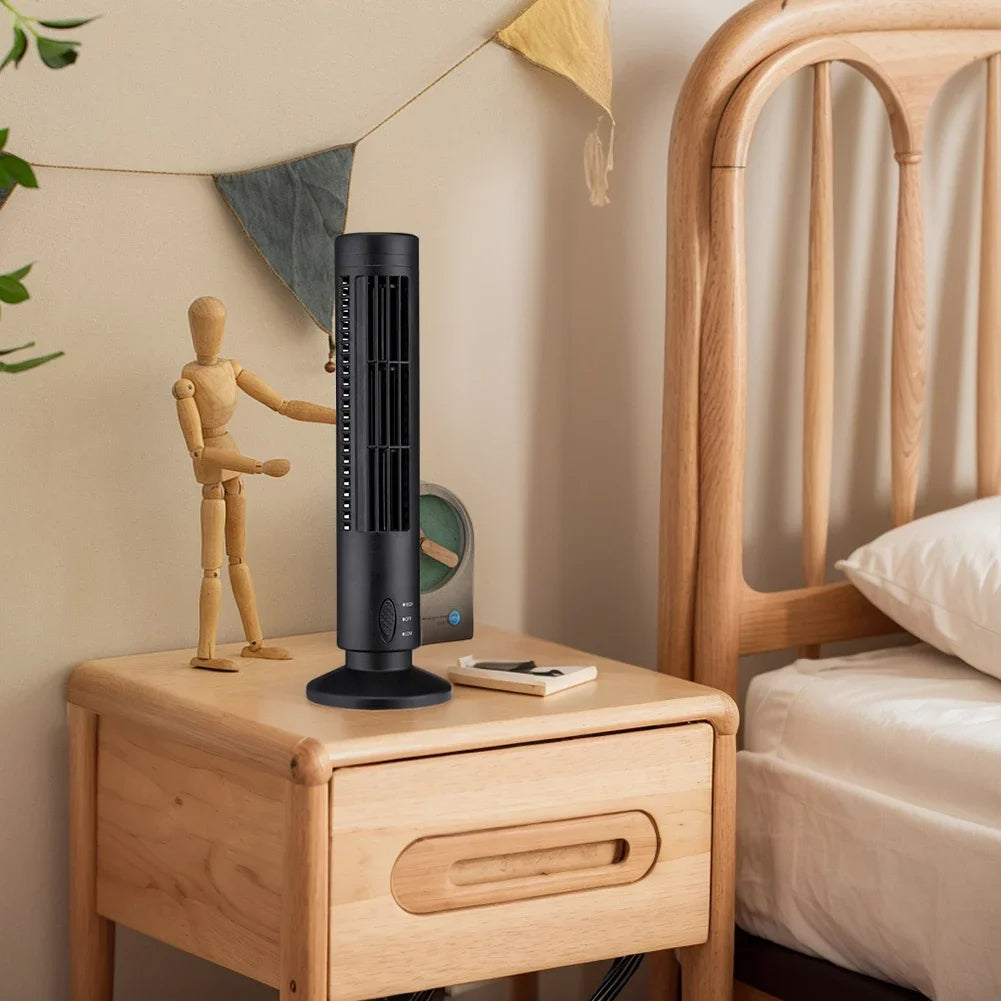 Compact USB Bladeless Portable Air Conditioner with Adjustable Cooling | Modern Design for Personal Comfort
