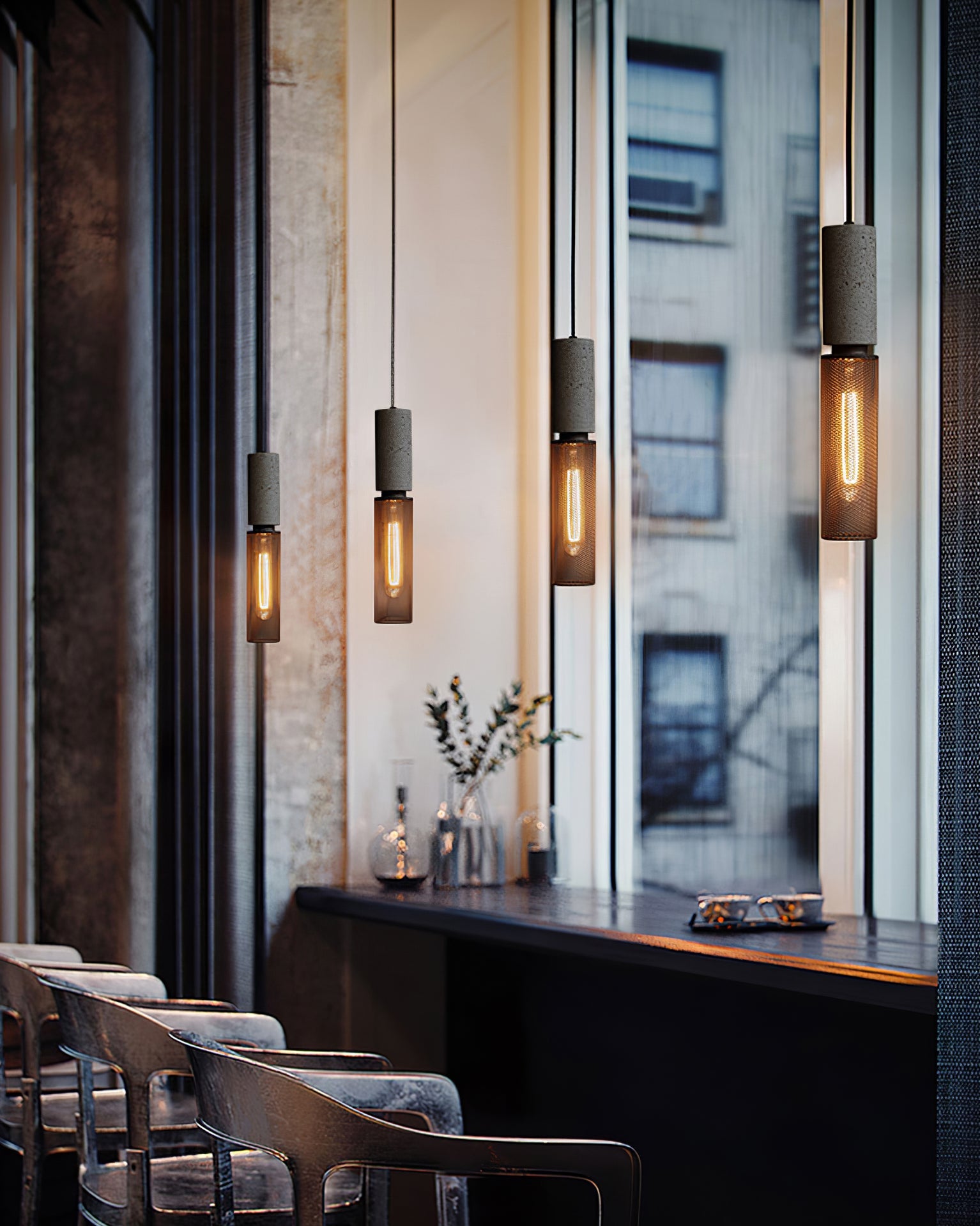 Concrete Pendant Light Industrial Ceiling Lamp