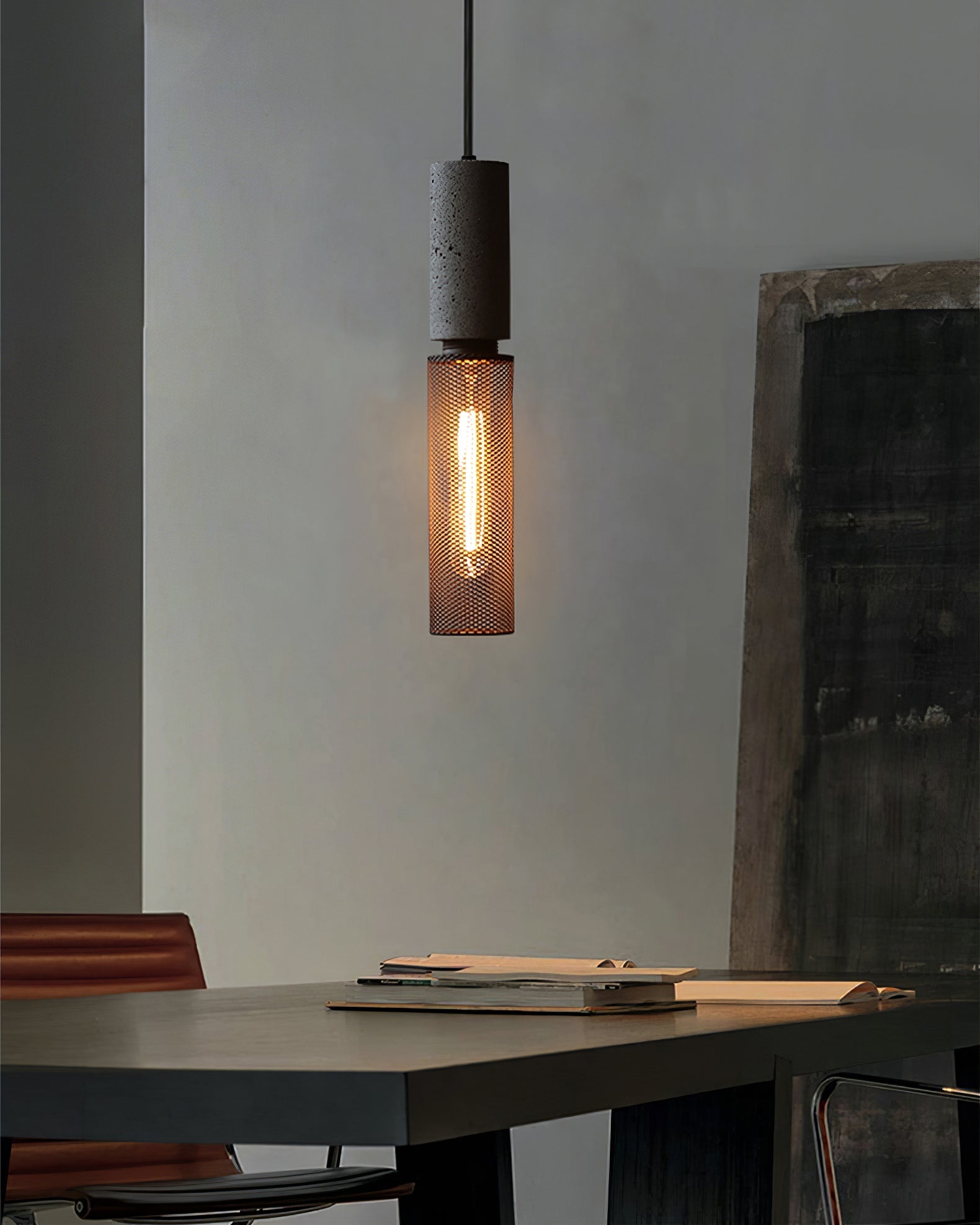 Concrete Pendant Light Industrial Ceiling Lamp
