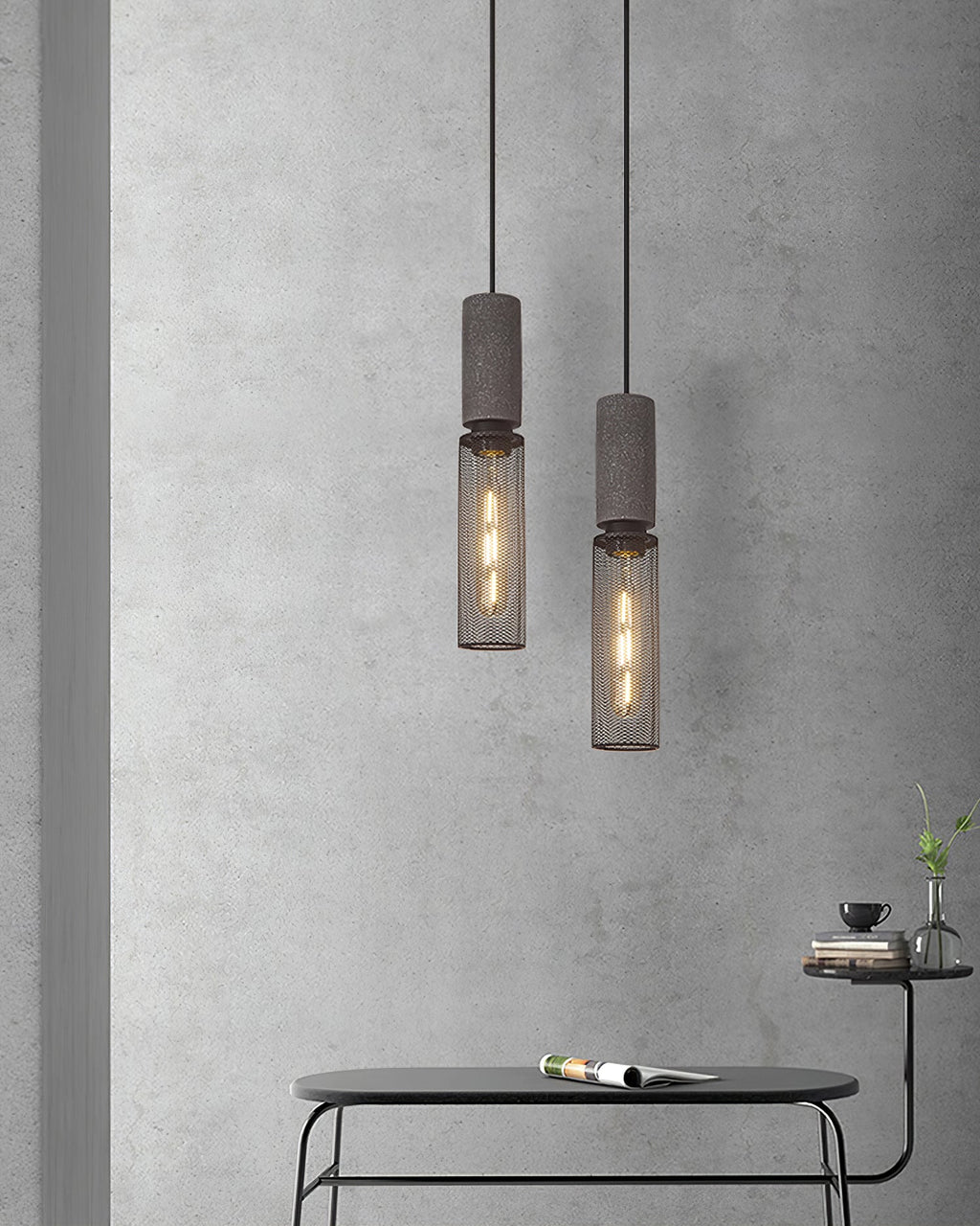 Concrete Pendant Light Industrial Ceiling Lamp