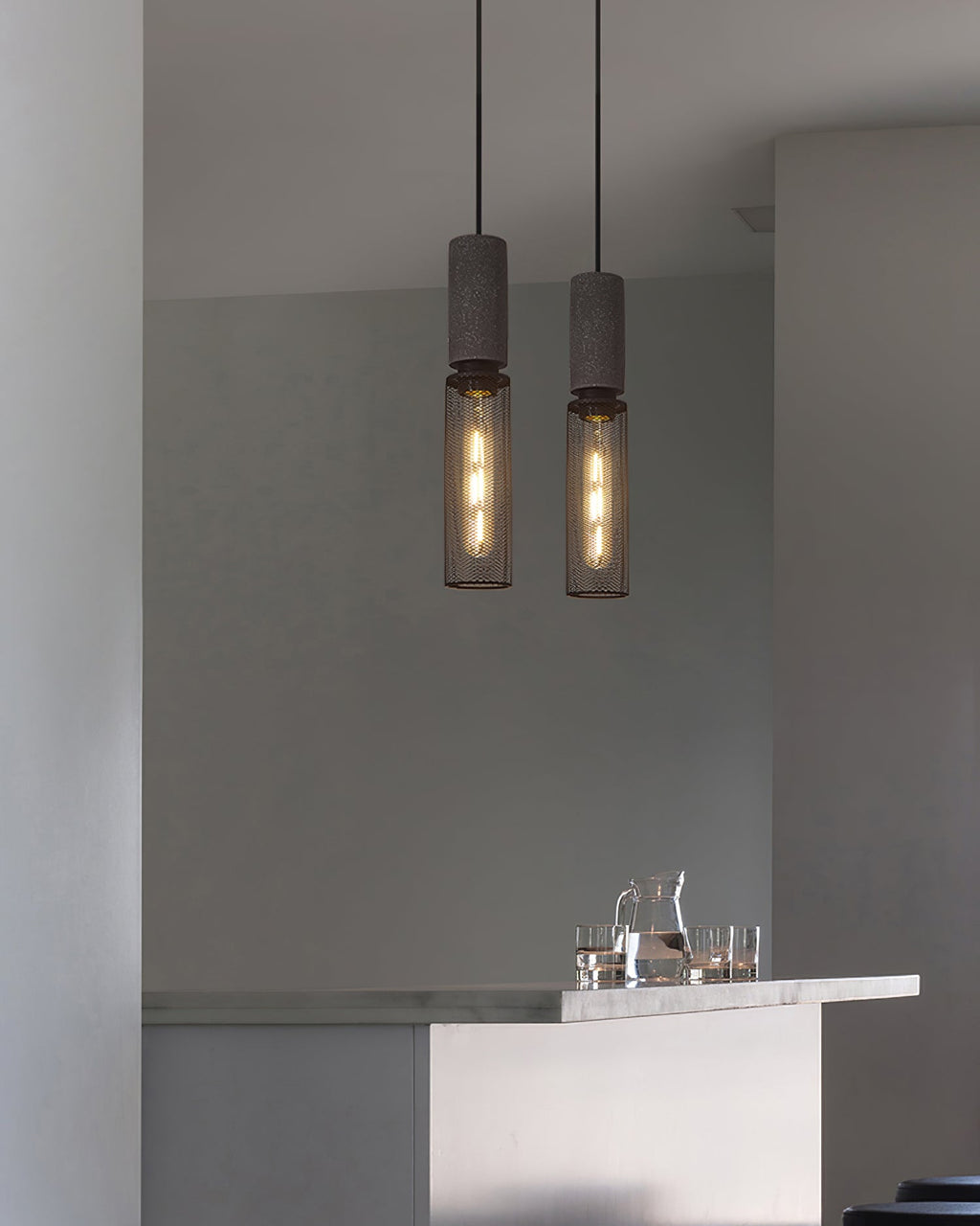 Concrete Pendant Light Industrial Ceiling Lamp
