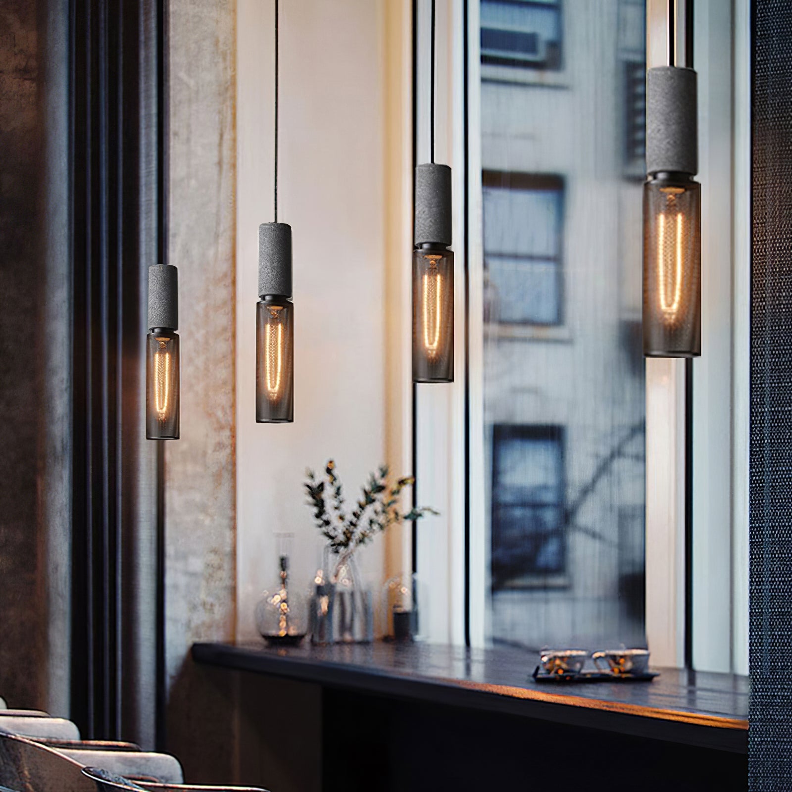 Concrete Pendant Light Industrial Ceiling Lamp