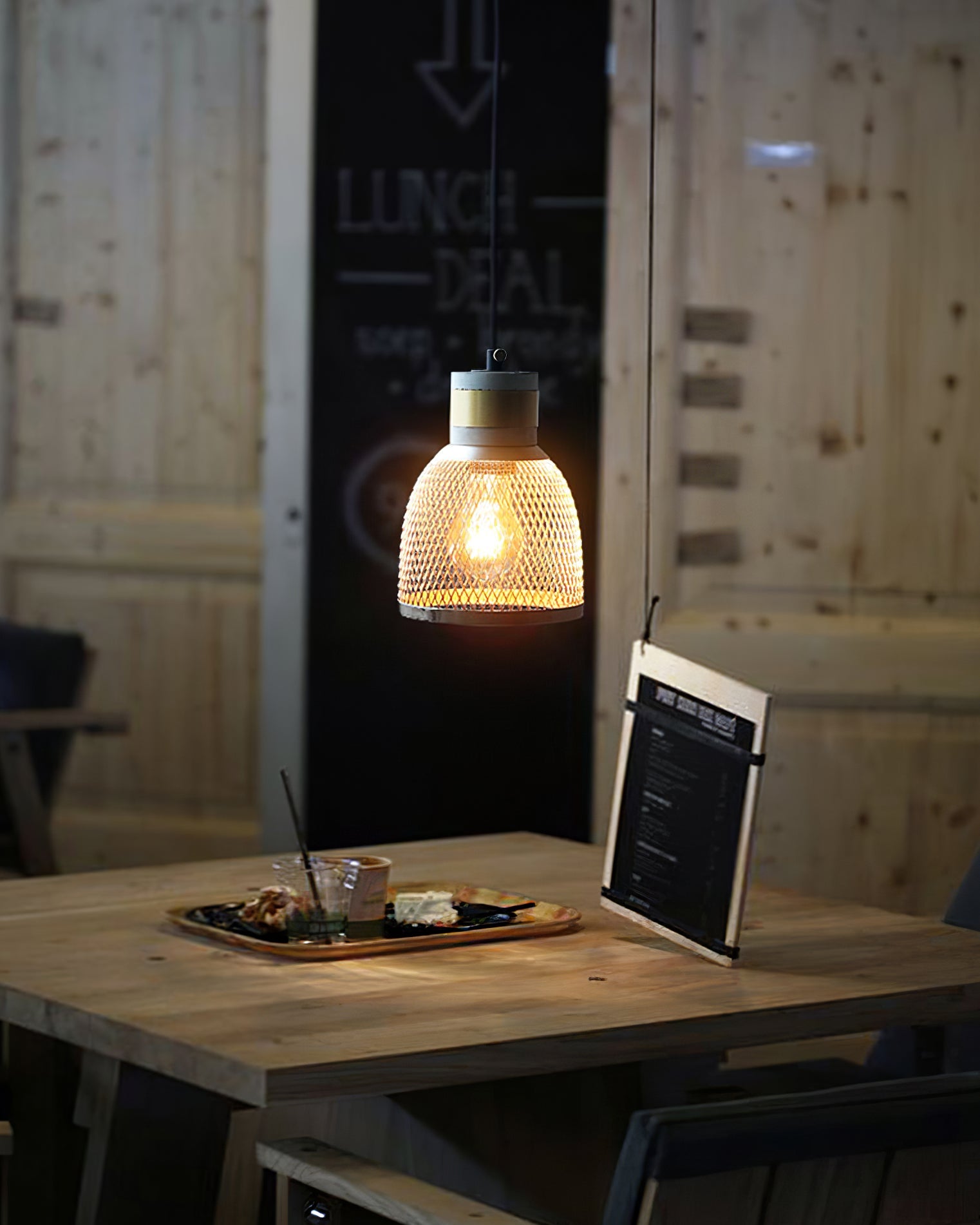 Concrete Pendant Light, Industrial Cement Ceiling Lamp, Black Grey, Kitchen