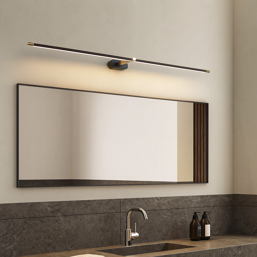 Contemporary Bathroom Light Fixtures | LED Wall Light Bar with Minimalist Design for Elegant Grooming