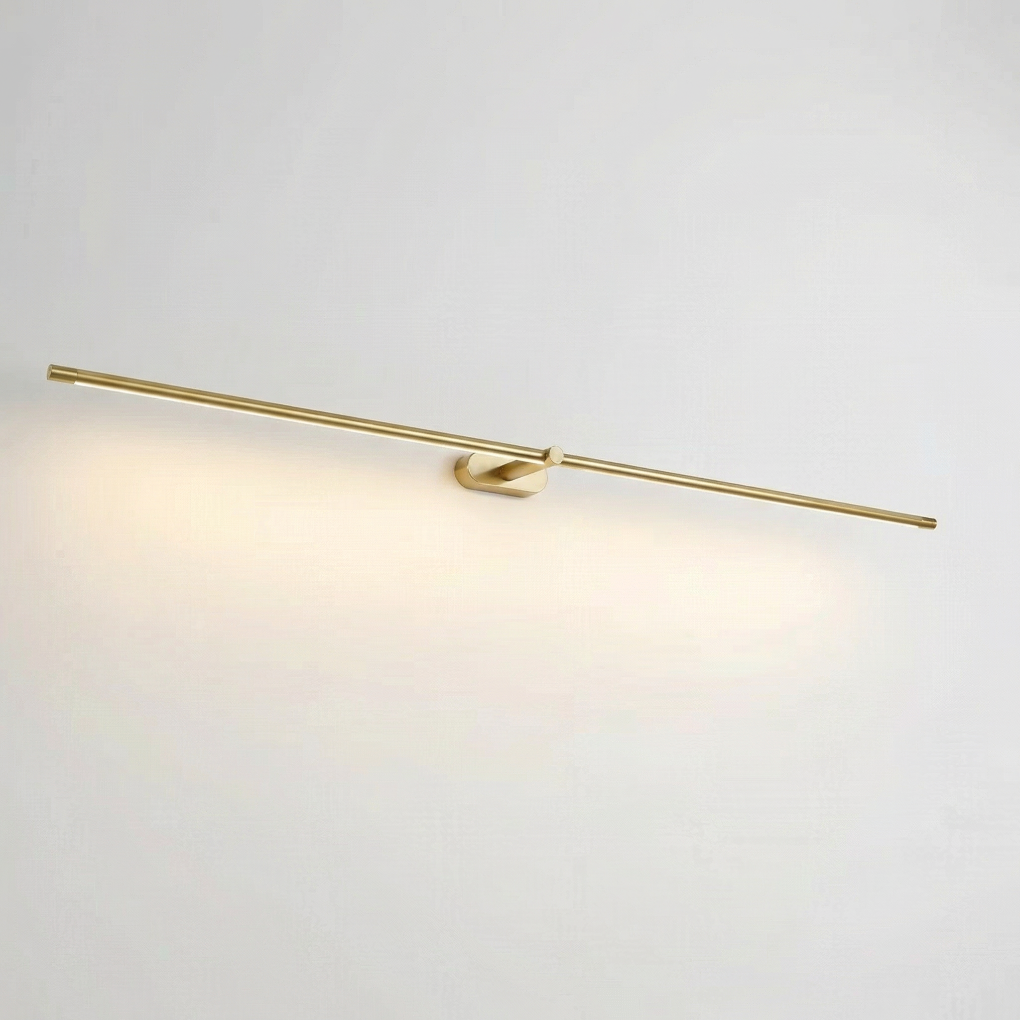 LED Bathroom Vanity Light Bar, Minimalist Wall Light, Black Gold, Mirror