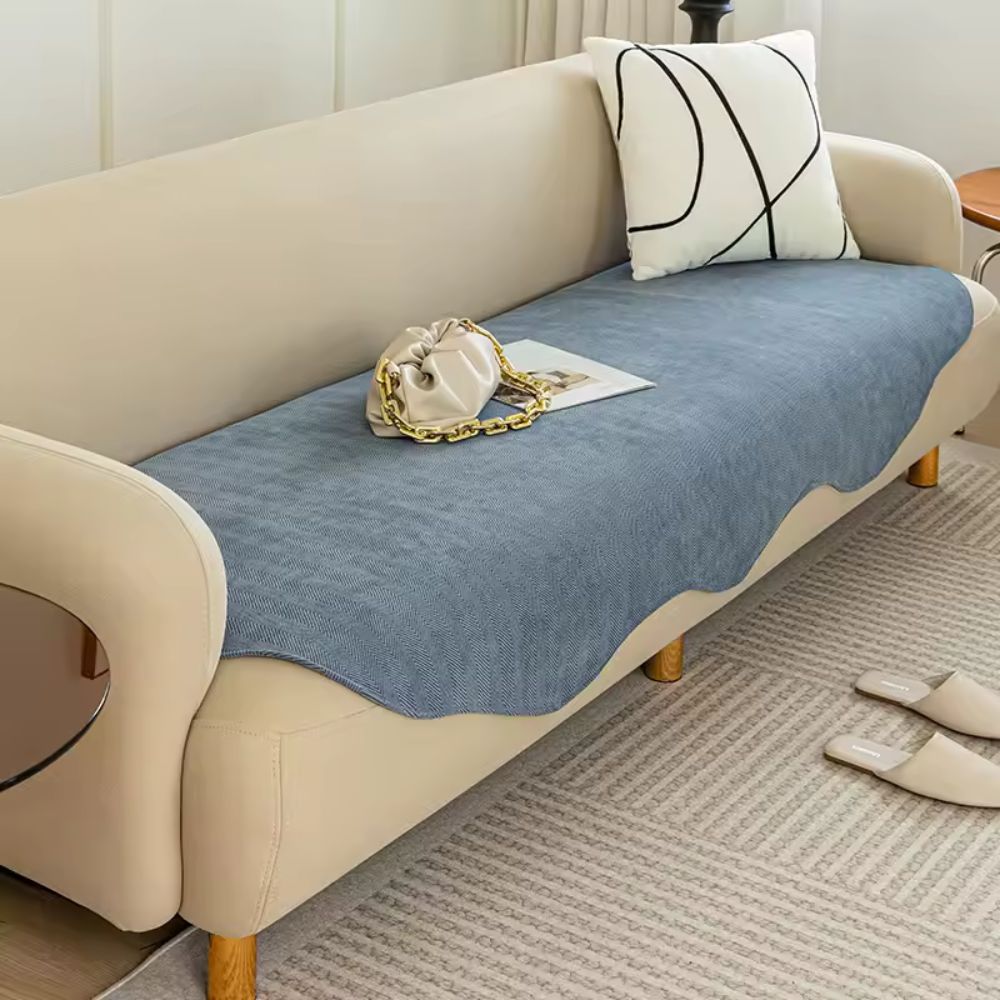 All Season Plain Contour Fit Sofa Cover for Modern Homes