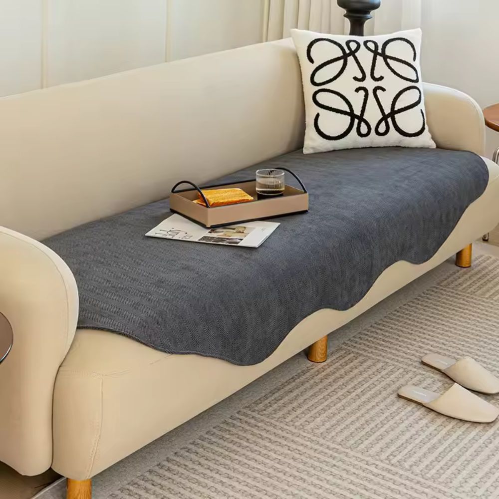 All Season Plain Contour Fit Sofa Cover for Modern Homes