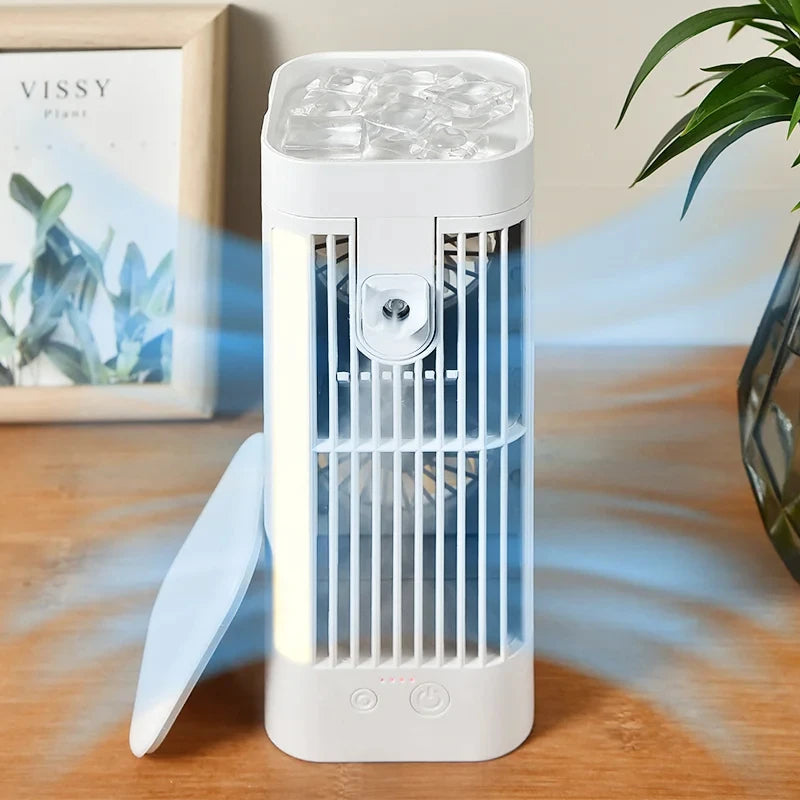 Cool Breeze | Portable Air Conditioner Desk Fan with Humidifier | Compact Cooling Solution for Personalized Comfort