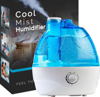 Cool Mist Humidifier with 2.2L Tank & 360° Nozzle | Whisper-Quiet Design for Bedroom Comfort