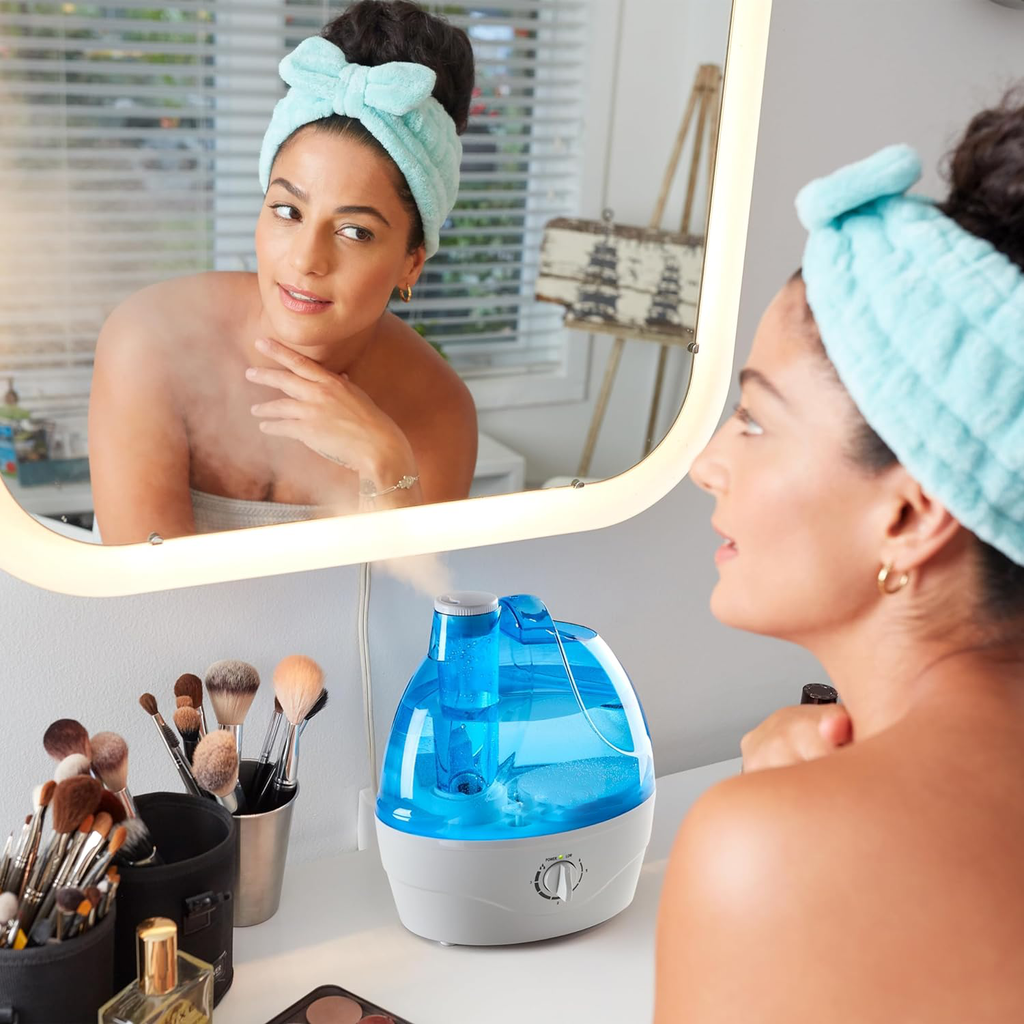 Cool Mist Humidifier with 2.2L Tank & 360° Nozzle | Whisper-Quiet Design for Bedroom Comfort