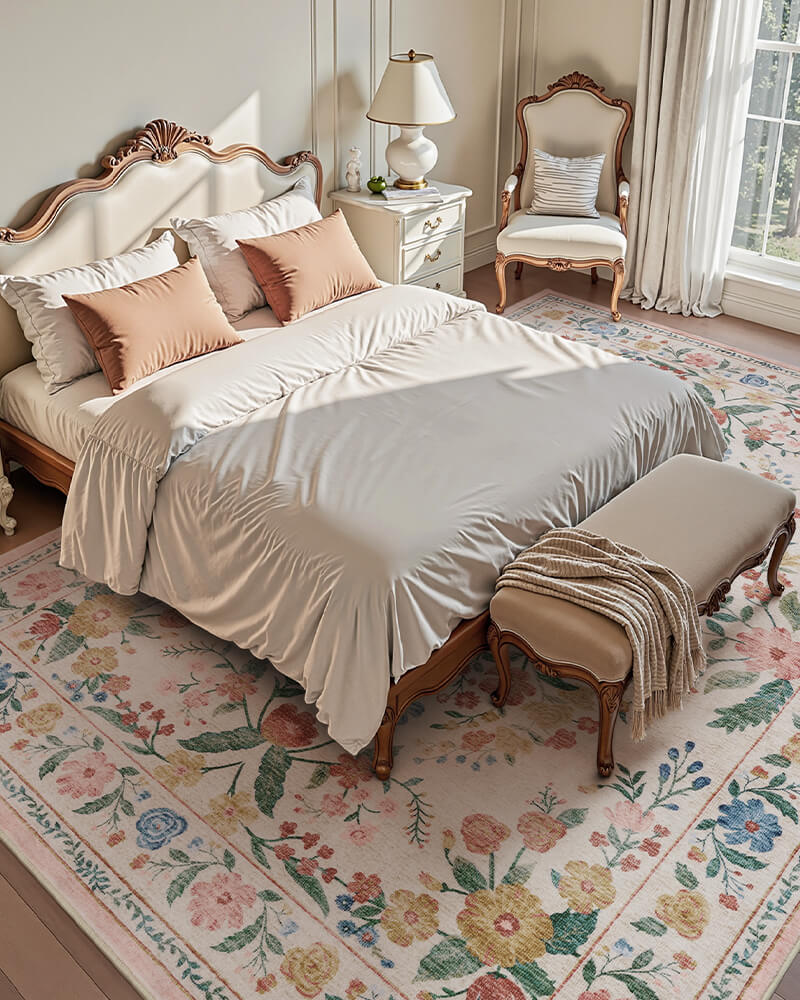 Cozy Comfort | Washable Area Rug with Non-Slip Backing | Safe & Easy Care for Homes