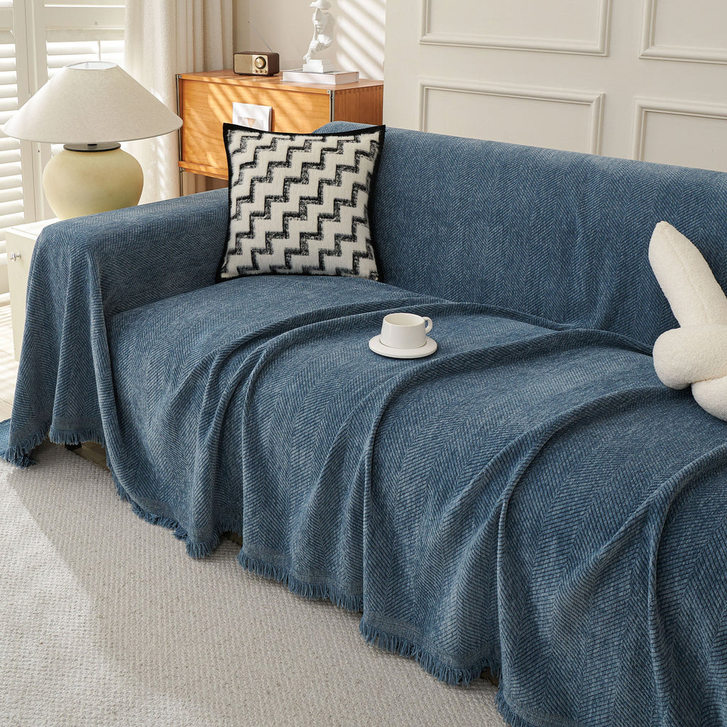 Soft Breathable Herringbone Sofa Cover for Modern Cozy Living