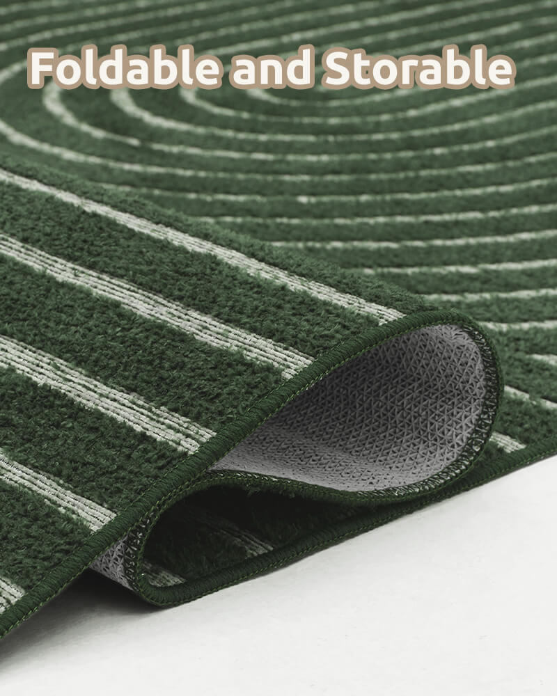 Echo Collection | Washable Area Rug with Non-Slip Backing | Soft, Kid & Pet Friendly Comfort for Home