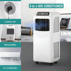 9000 BTU compact portable air conditioner with dehumidifier
