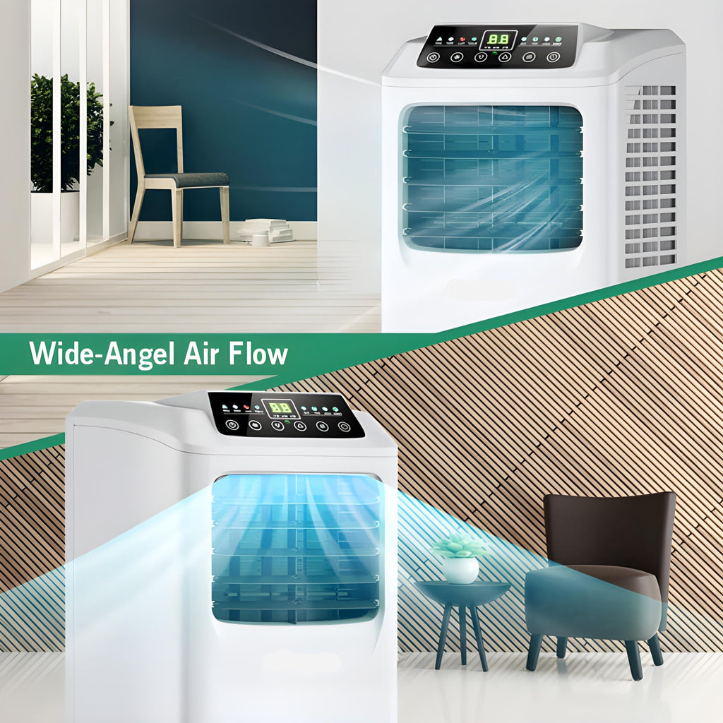 9000 BTU compact portable air conditioner with dehumidifier