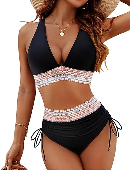 Edna™ | High Waisted Bikini Set with Tummy Control & Push-Up Support | Elegant Two-Piece for Confidence