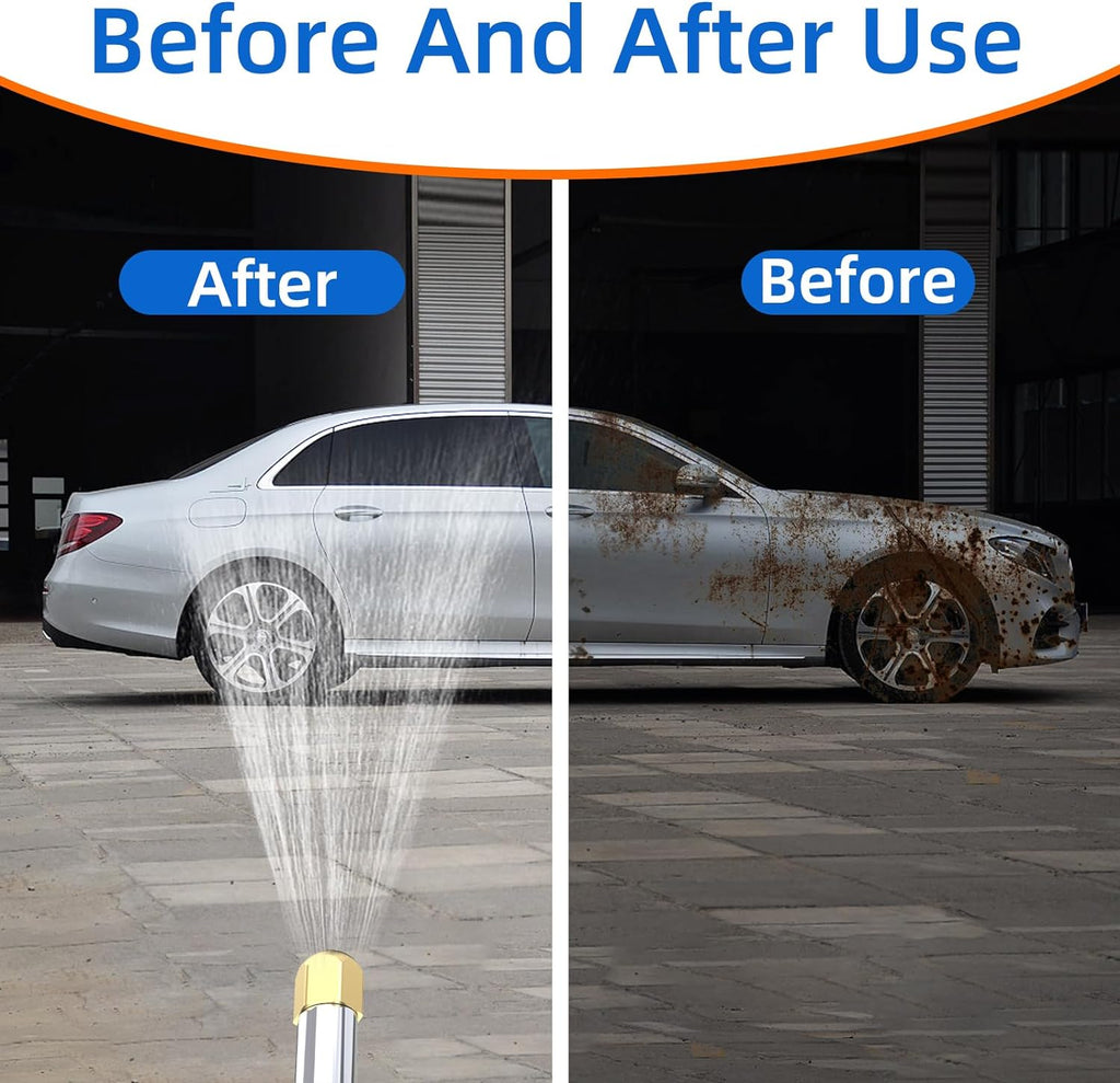 Effortless Clean | High-Pressure Hose Nozzle with Dual Nozzle Options | Durable Design for Versatile Cleaning