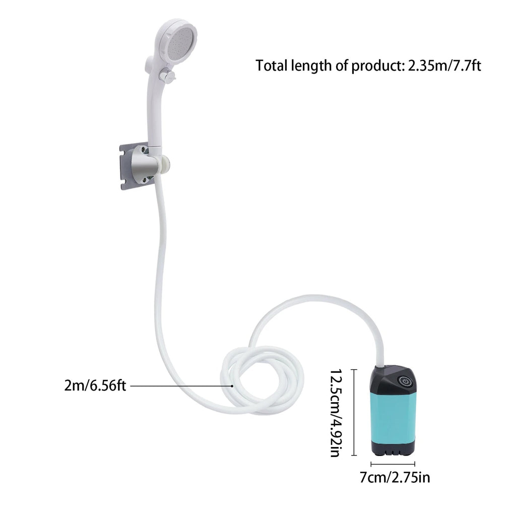 Electric Portable Shower | Rechargeable Camping Shower with Powerful Water Flow | Convenient Solution for Outdoor Hygiene