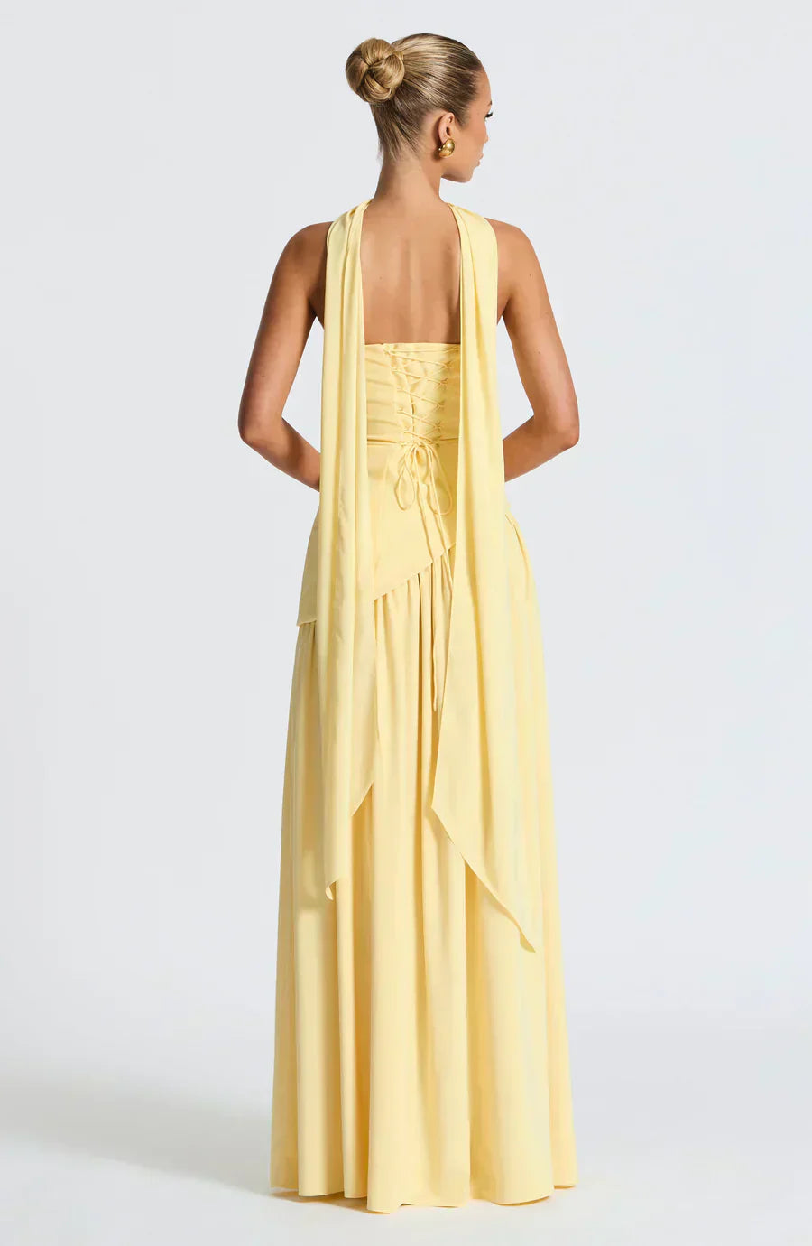 Elegant Asymmetric Maxi Dress | Strapless Design with High Slit for Formal Events