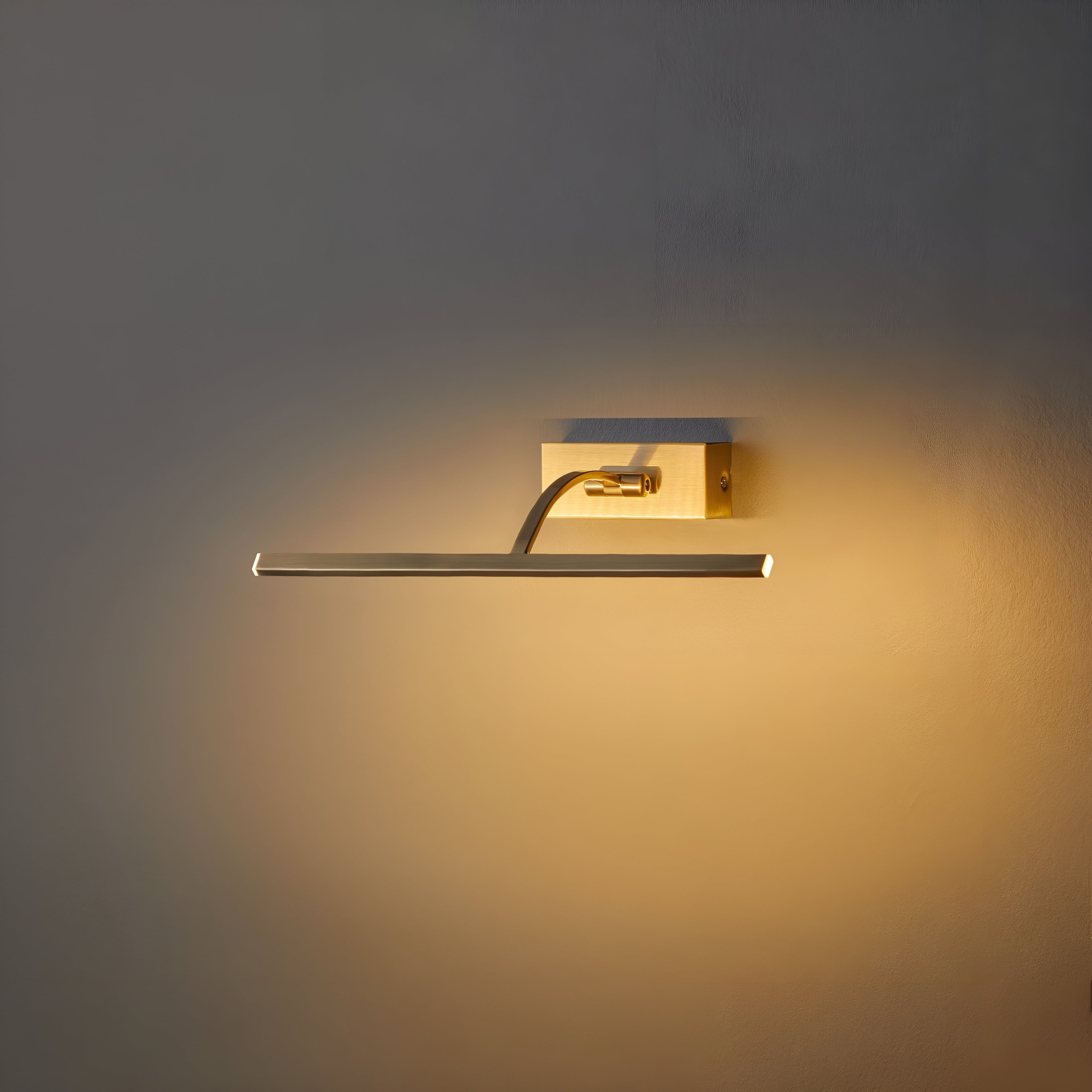 Elegant Brass Picture Light Sconce with Adjustable LED for Art Display