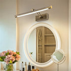 Elegant Brass Picture Light Sconce with Adjustable LED for Art Display