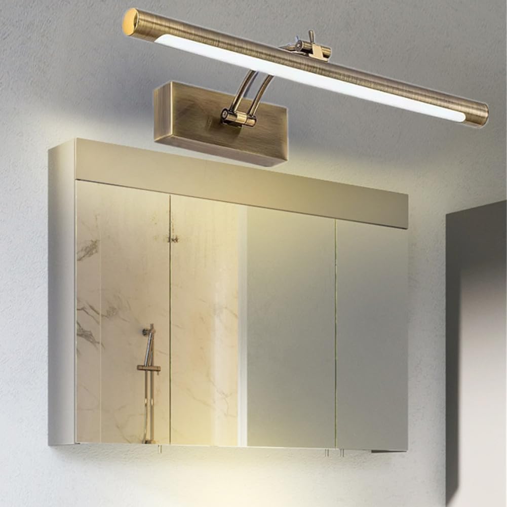 Elegant Brass Picture Light Sconce with Adjustable LED for Art Display