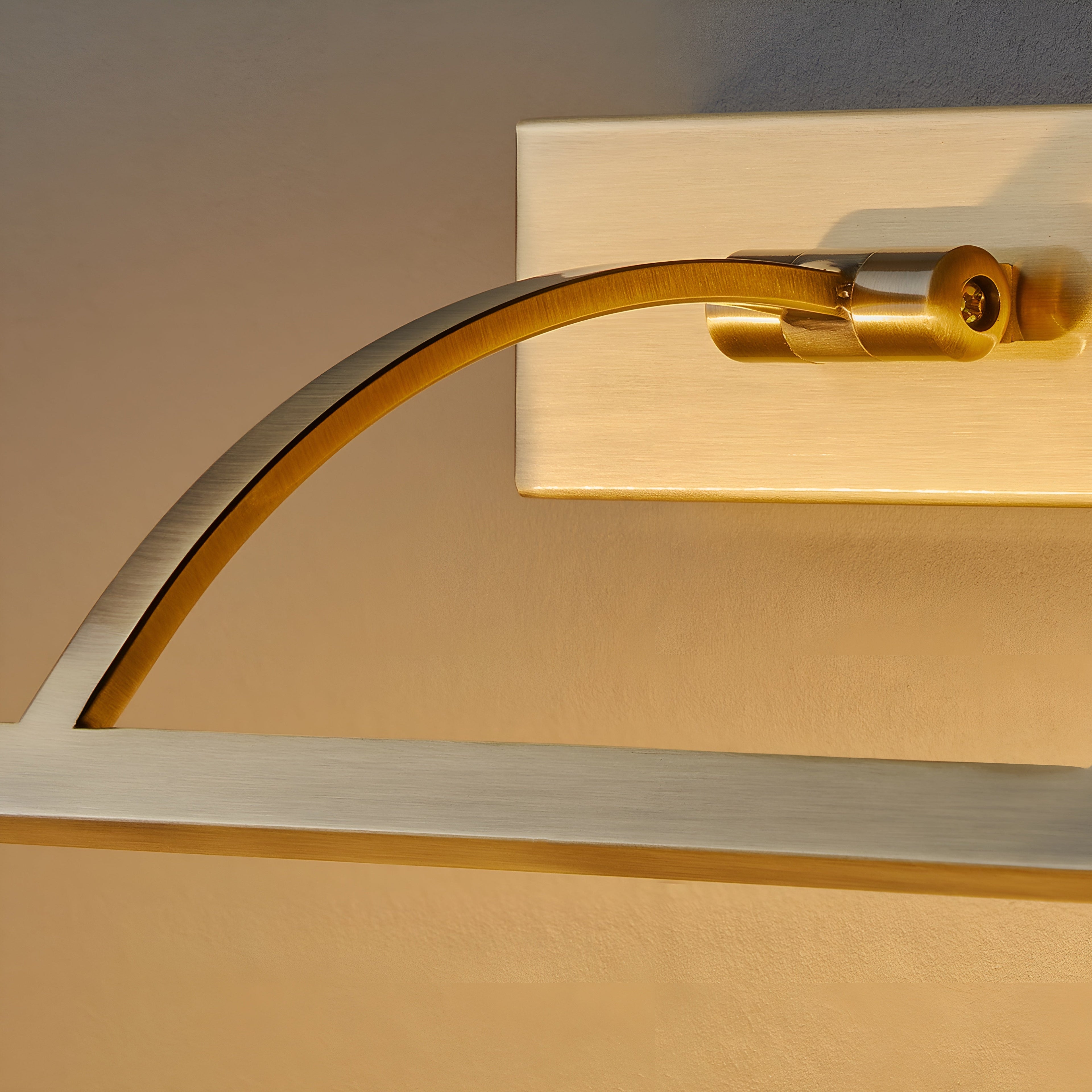 Elegant Brass Picture Light Sconce with Adjustable LED for Art Display