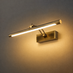 Elegant Brass Picture Light Sconce with Adjustable LED for Art Display