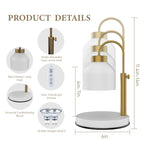 Elegant Candle Warmer Lamp with Adjustable Height & Dimmable Heat for Cozy Fragrance