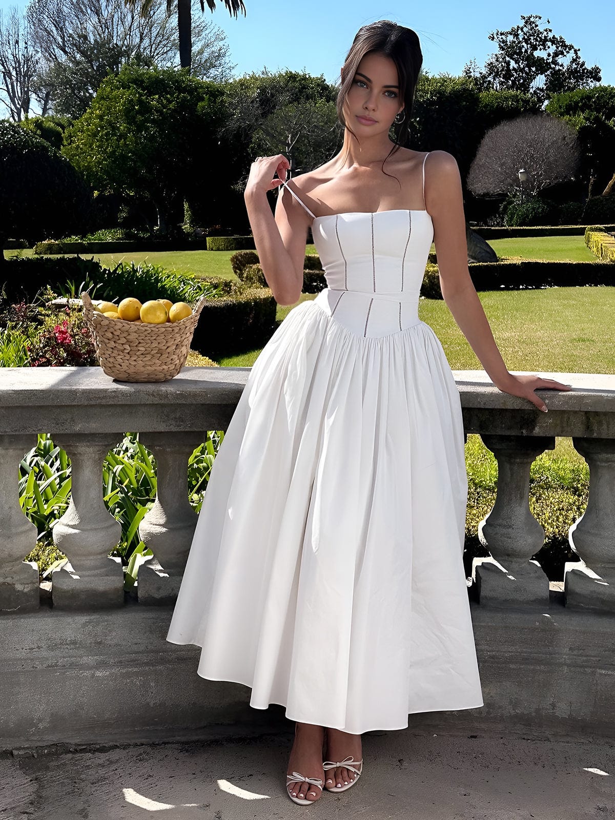 Elegant Collection | Women's Cocktail Midi Dress with Flattering Corset | Timeless Style for Special Occasions