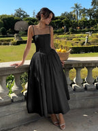 Elegant Collection | Women's Cocktail Midi Dress with Flattering Corset | Timeless Style for Special Occasions
