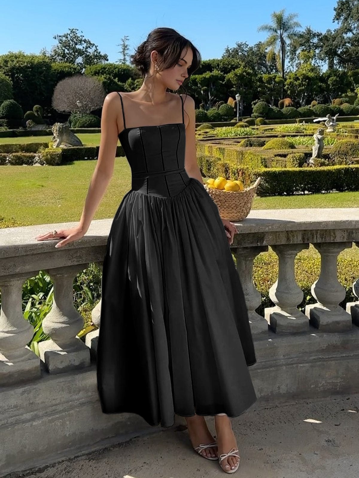 Elegant Collection | Women's Cocktail Midi Dress with Flattering Corset | Timeless Style for Special Occasions