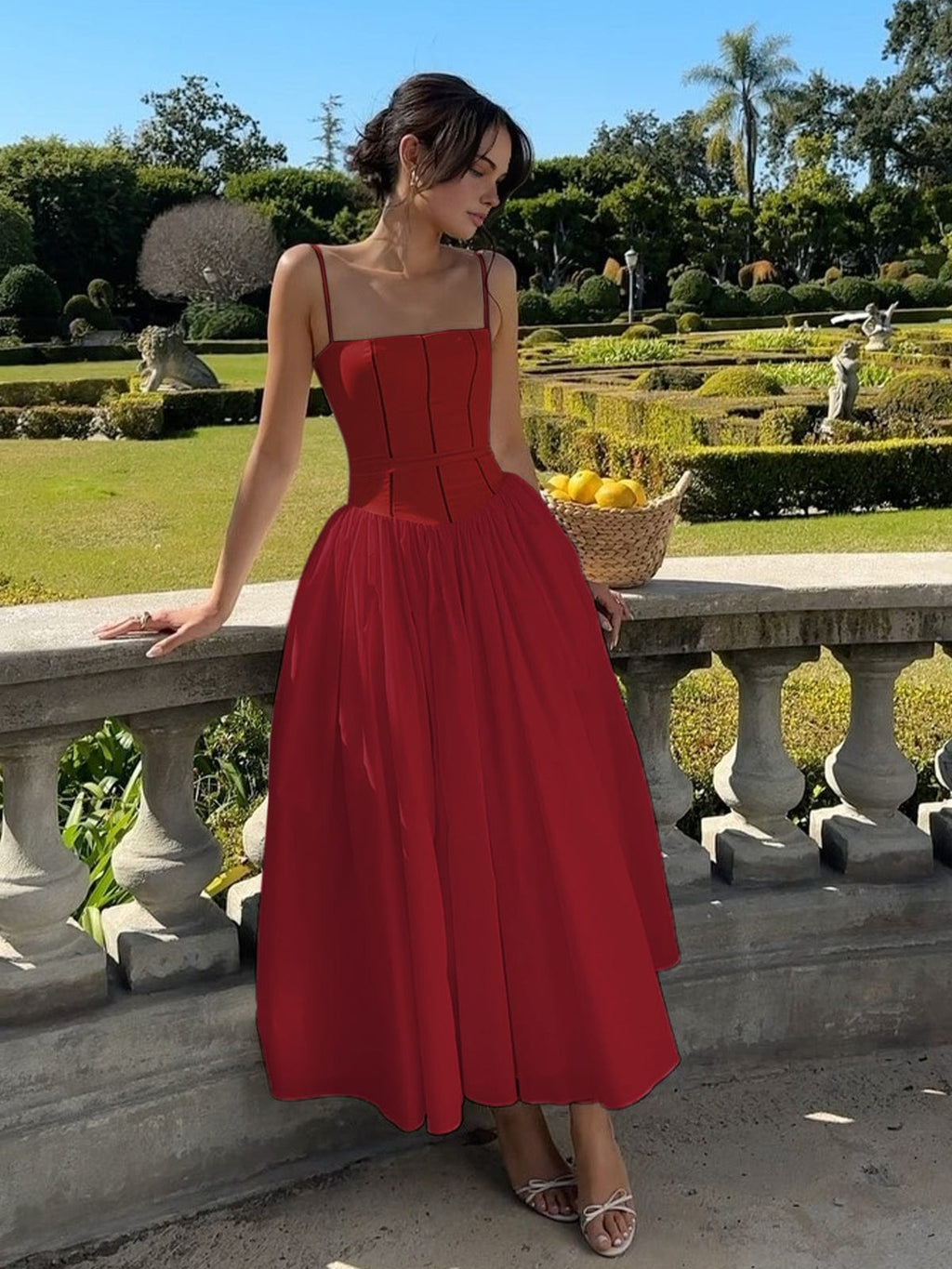 Elegant Collection | Women's Cocktail Midi Dress with Flattering Corset | Timeless Style for Special Occasions