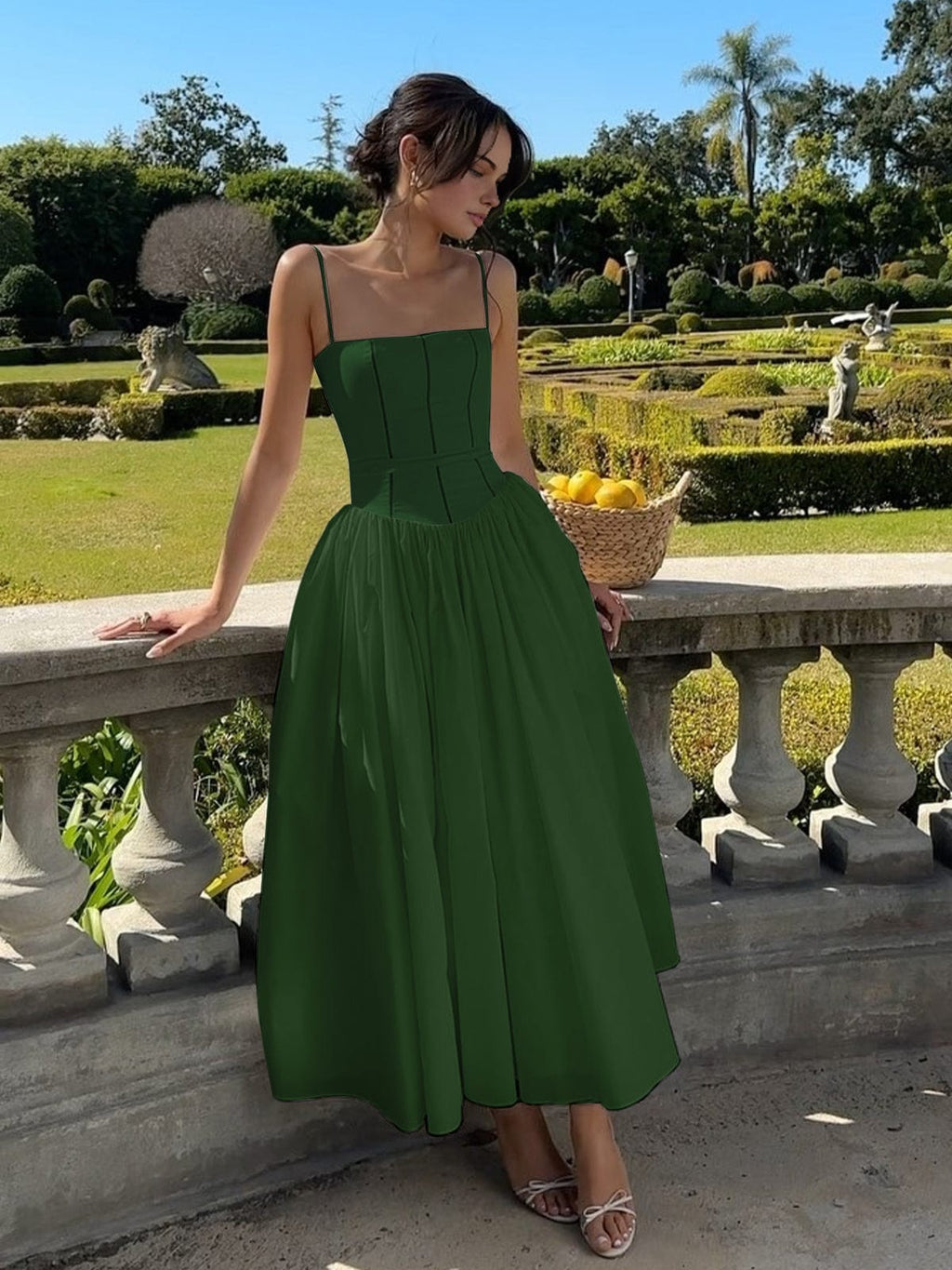 Elegant Collection | Women's Cocktail Midi Dress with Flattering Corset | Timeless Style for Special Occasions