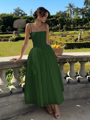 Elegant Collection | Women's Cocktail Midi Dress with Flattering Corset | Timeless Style for Special Occasions