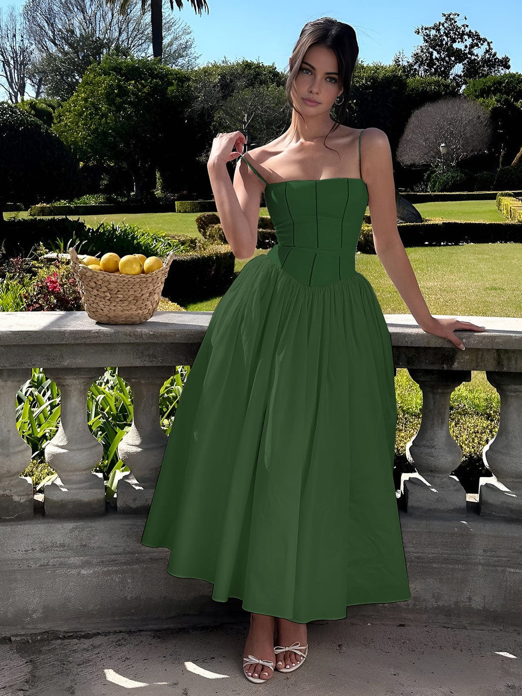 Elegant Collection | Women's Cocktail Midi Dress with Flattering Corset | Timeless Style for Special Occasions