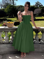 Elegant Collection | Women's Cocktail Midi Dress with Flattering Corset | Timeless Style for Special Occasions