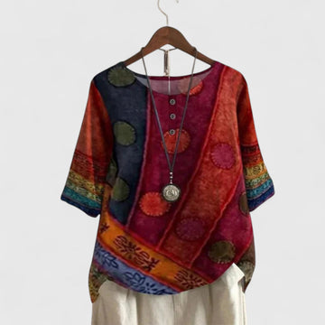 Elegant Collection | Women's Top with Unique Artistic Design | Flattering Blouse for Effortless Style