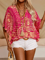 Elegant Collection | Women's Top with V-Neck Design & Comfortable Fit | Stylish Blouse for Everyday Wear