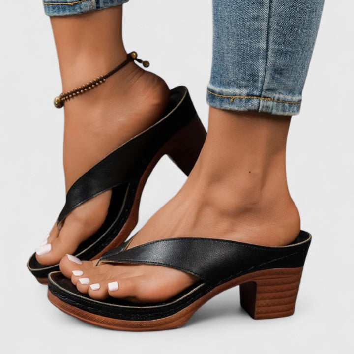 Elegant Comfort | Women's Black Heels with Ergonomic Footbed | Stylish Support for All-Day Wear