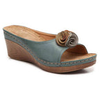 Elegant Comfort | Women's Sandals with Orthopedic Support | Stylish Cushioned Wedge Design for All-Day Comfort