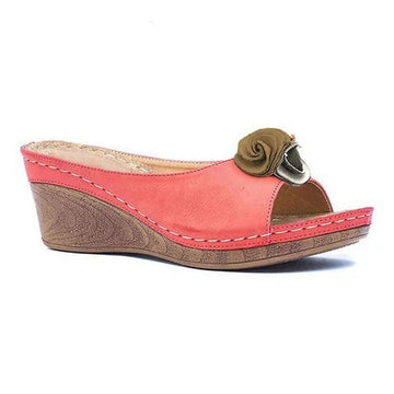 Elegant Comfort | Women's Sandals with Orthopedic Support | Stylish Cushioned Wedge Design for All-Day Comfort