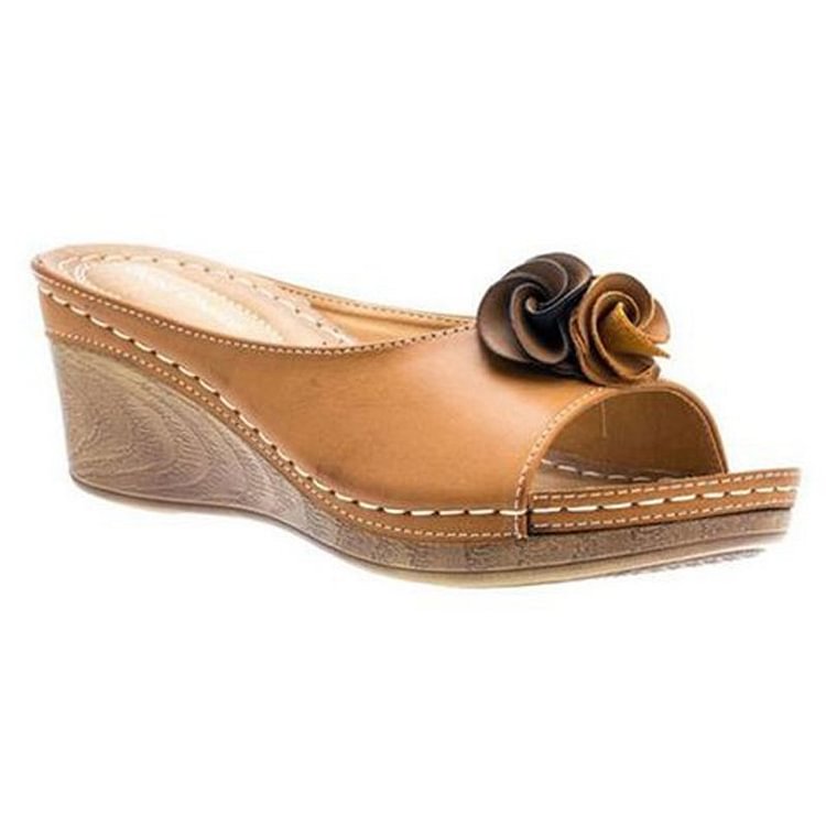 Elegant Comfort | Women's Sandals with Orthopedic Support | Stylish Cushioned Wedge Design for All-Day Comfort