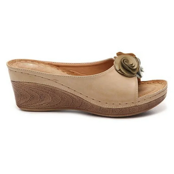 Elegant Comfort | Women's Sandals with Orthopedic Support | Stylish Cushioned Wedge Design for All-Day Comfort