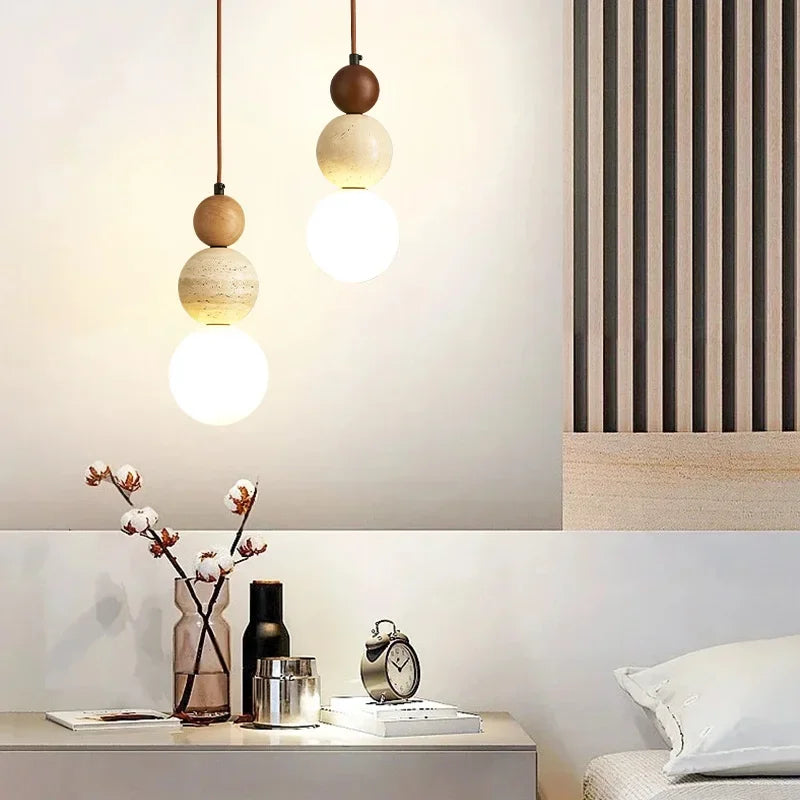 Elegant Cream Pendant Lighting with Bauhaus Design & Warm Ambient Glow for Stylish Interiors