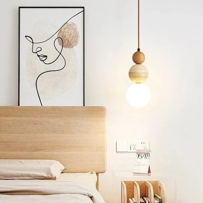 Elegant Cream Pendant Lighting with Bauhaus Design & Warm Ambient Glow for Stylish Interiors