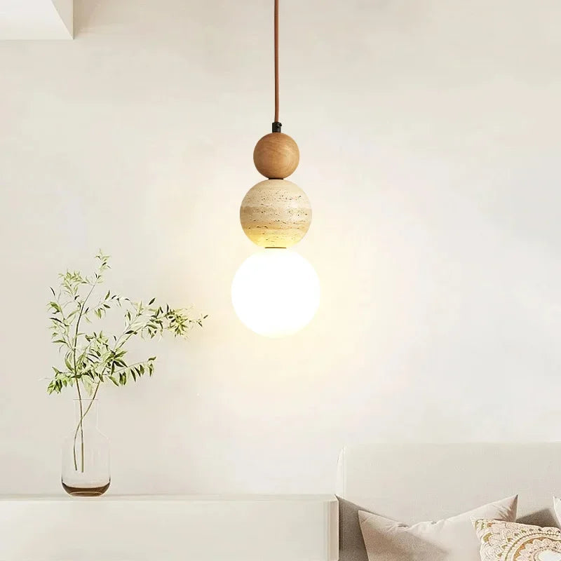 Elegant Cream Pendant Lighting with Bauhaus Design & Warm Ambient Glow for Stylish Interiors