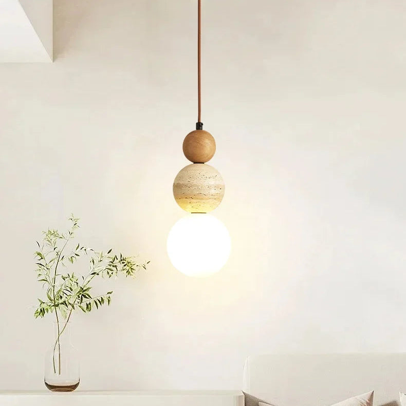 Elegant Cream Pendant Lighting with Bauhaus Design & Warm Ambient Glow for Stylish Interiors