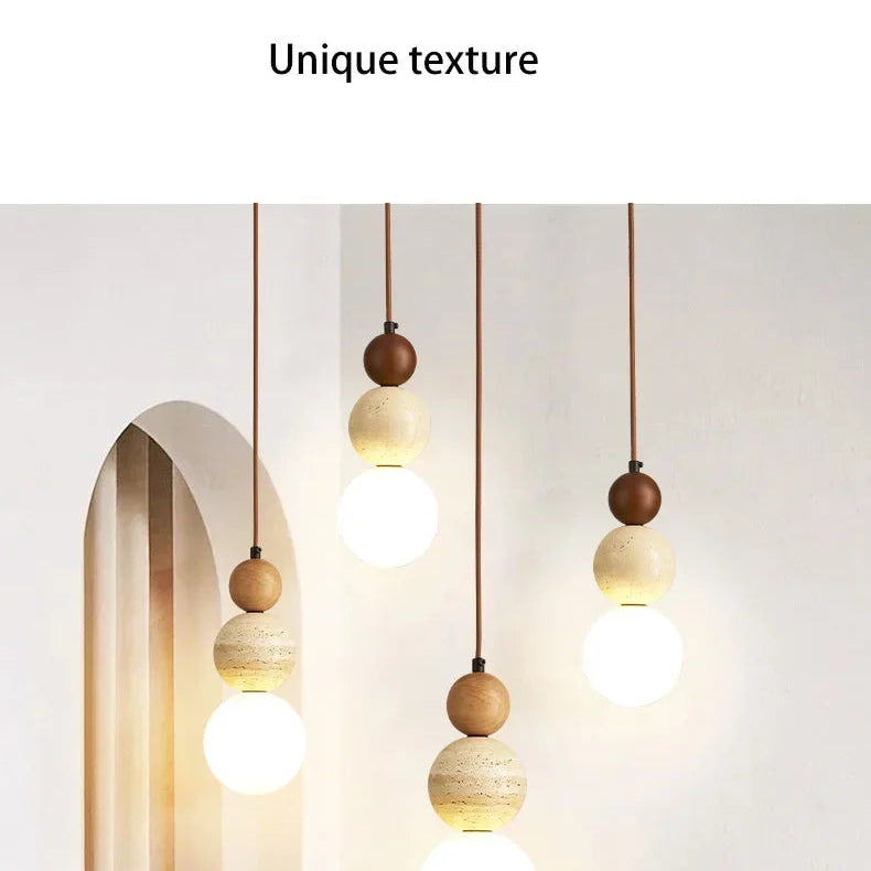 Elegant Cream Pendant Lighting with Bauhaus Design & Warm Ambient Glow for Stylish Interiors